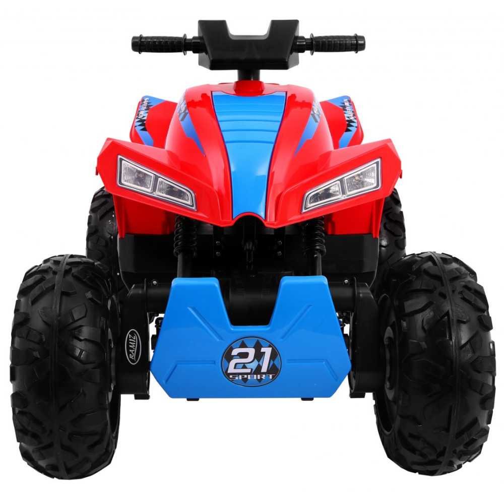 Quad na akumulator Sport Run dla dzieci Czerwony + Napęd 4x4 + LED + Radio MP3