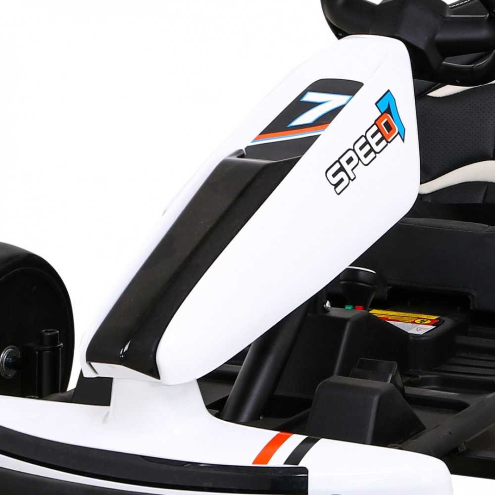 Elektrinis kartingas Speed 7 Drift King, White-Elektromobiliai vaikams, Kartingai-e-vaikas