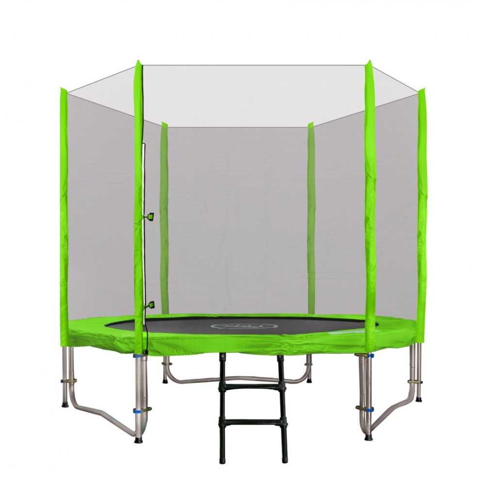 Trampolina ogrodowa SkyRamiz 244cm 8FT dla dzieci Zielony + Akcesoria