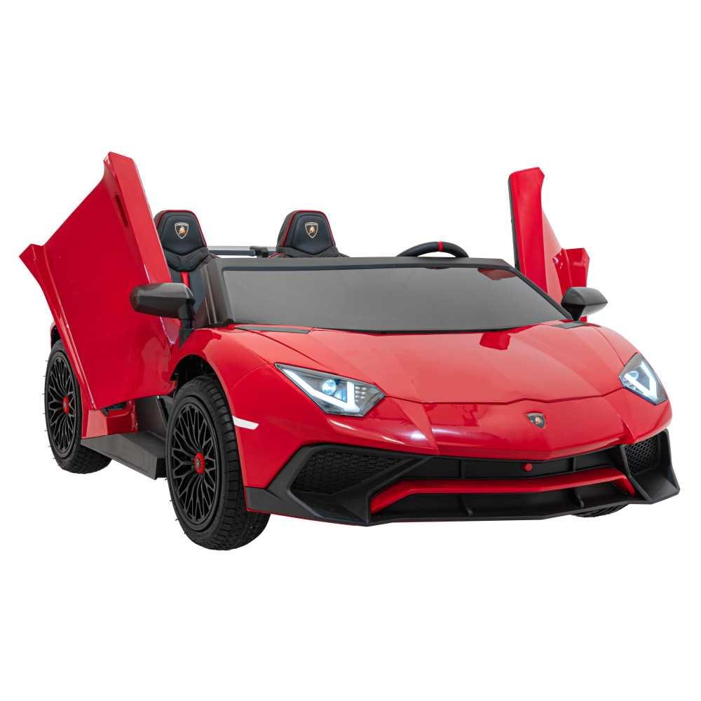 Dvivietis elektromobilis Lamborghini Aventador SV, Red-Elektromobiliai vaikams, Mašinos-e-vaikas