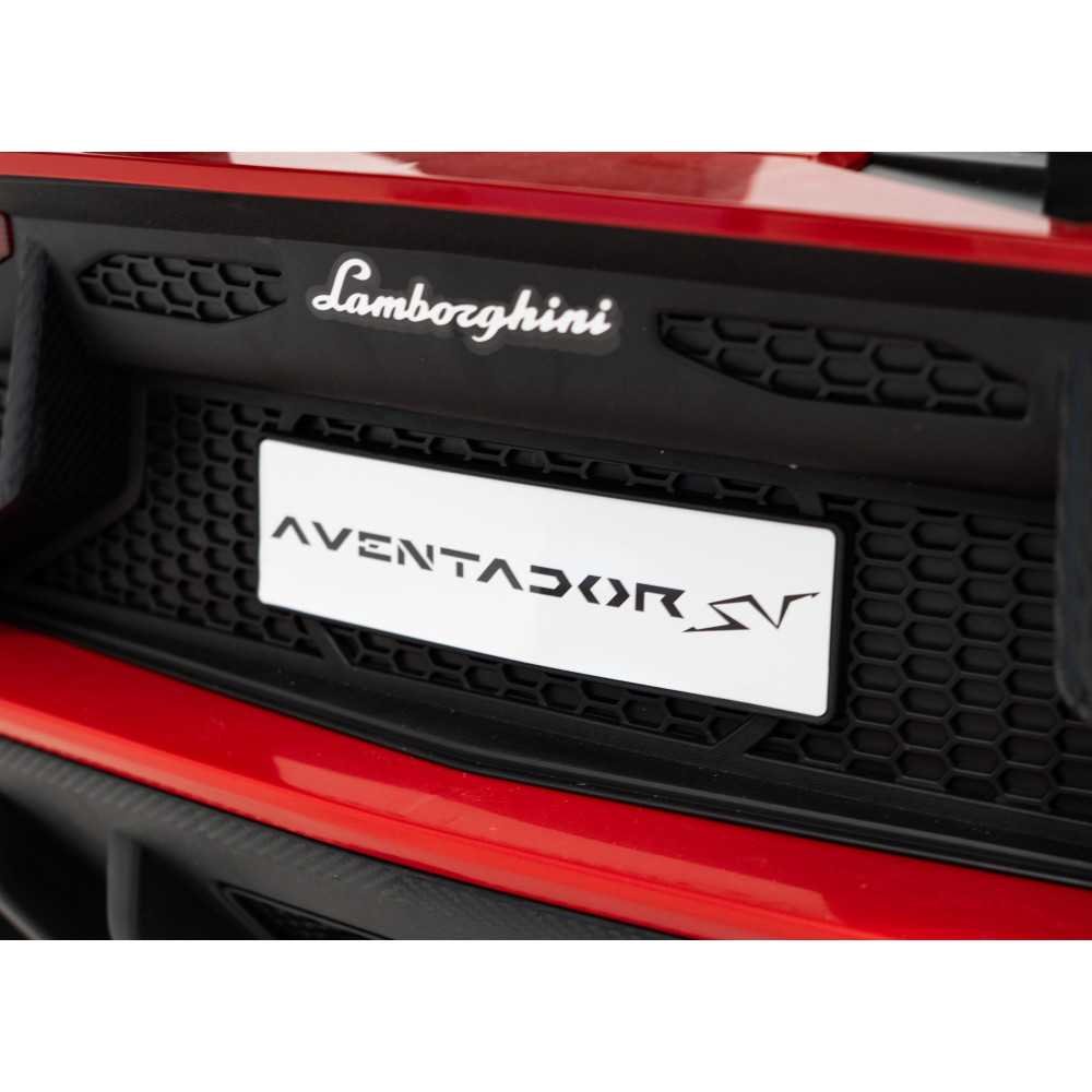 Dvivietis elektromobilis Lamborghini Aventador SV, Red-Elektromobiliai vaikams, Mašinos-e-vaikas