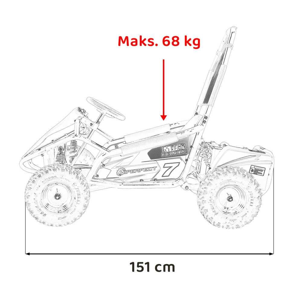 Elektrinis kartingas MUD MONSTER, Orange-Elektromobiliai vaikams, Kartingai-e-vaikas