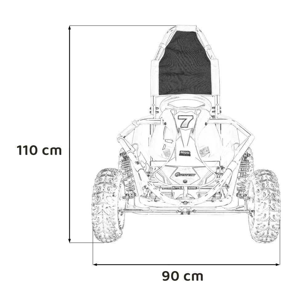 Elektrinis kartingas MUD MONSTER, Orange-Elektromobiliai vaikams, Kartingai-e-vaikas