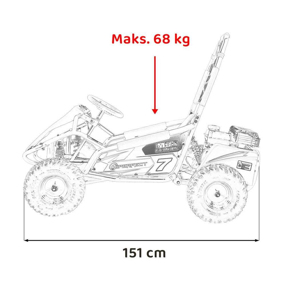 Motorinis kartingas MUD MONSTER, Orange-Elektromobiliai vaikams, Kartingai-e-vaikas