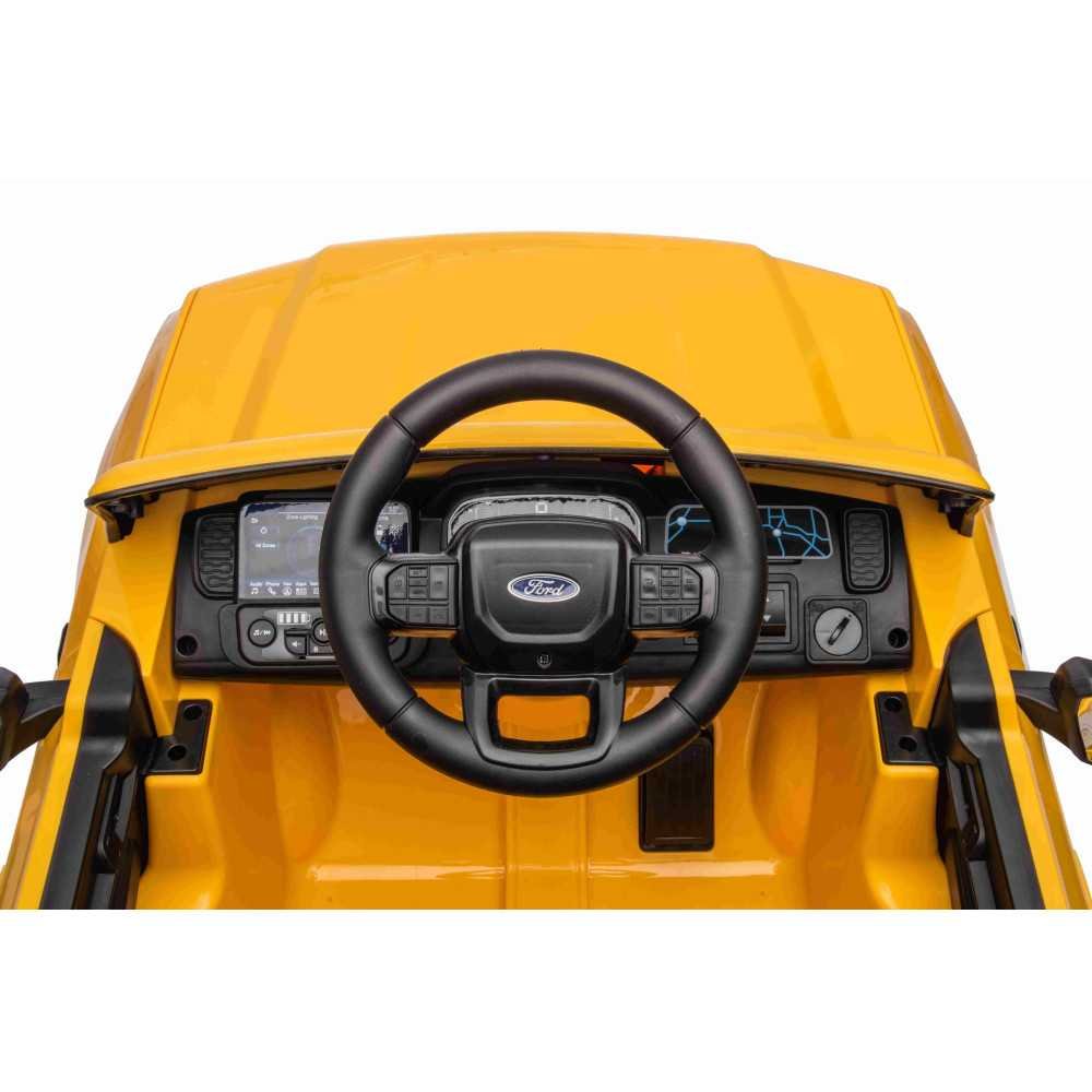 Elektromobilis Ford Ranger LIFT, Yellow-Elektromobiliai vaikams, Visureigiai-e-vaikas