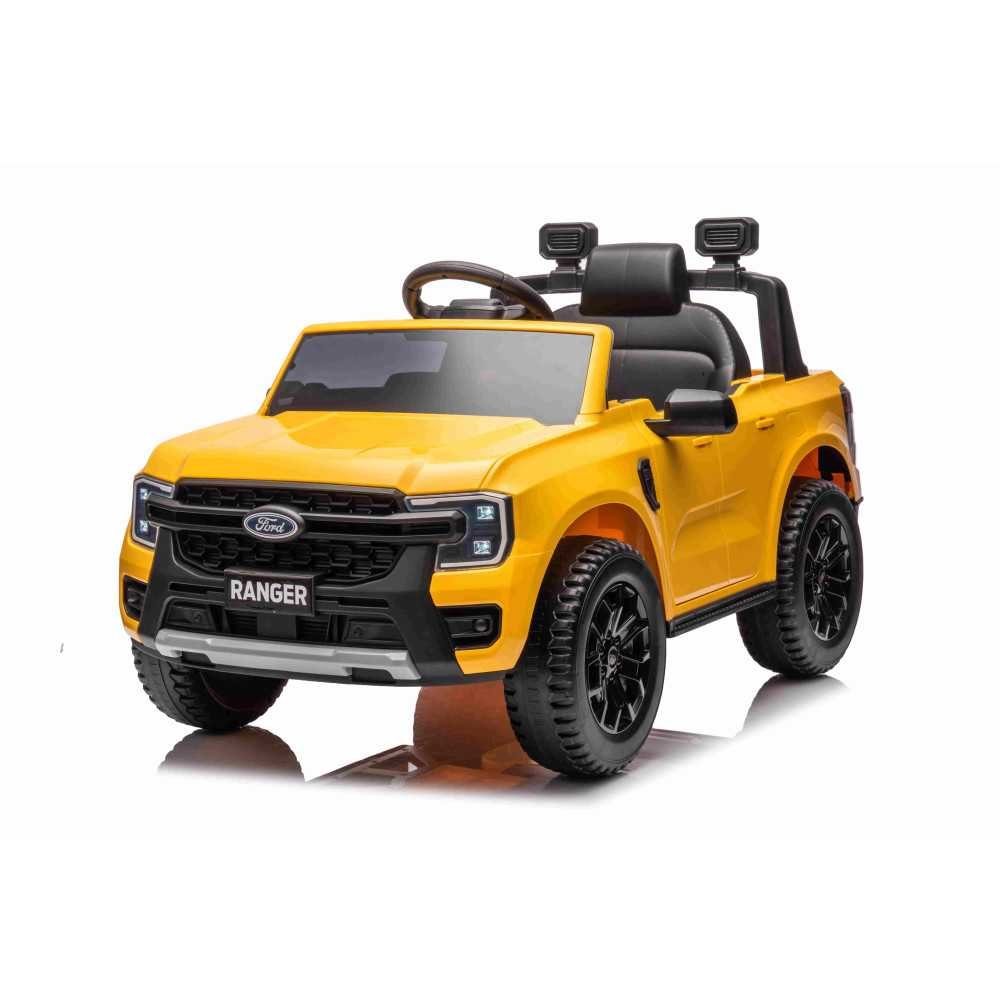 Elektromobilis Ford Ranger LIFT, Yellow-Elektromobiliai vaikams, Visureigiai-e-vaikas