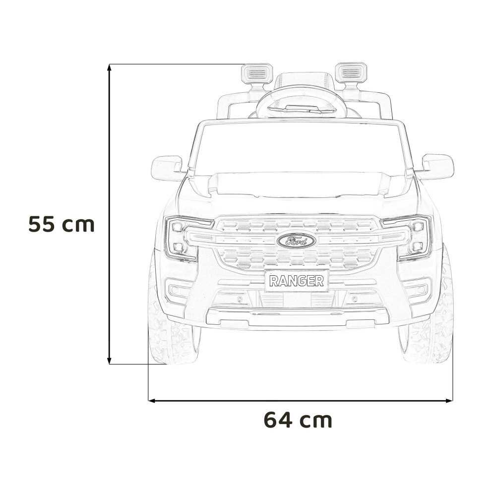 Elektromobilis Ford Ranger LIFT, Yellow-Elektromobiliai vaikams, Visureigiai-e-vaikas